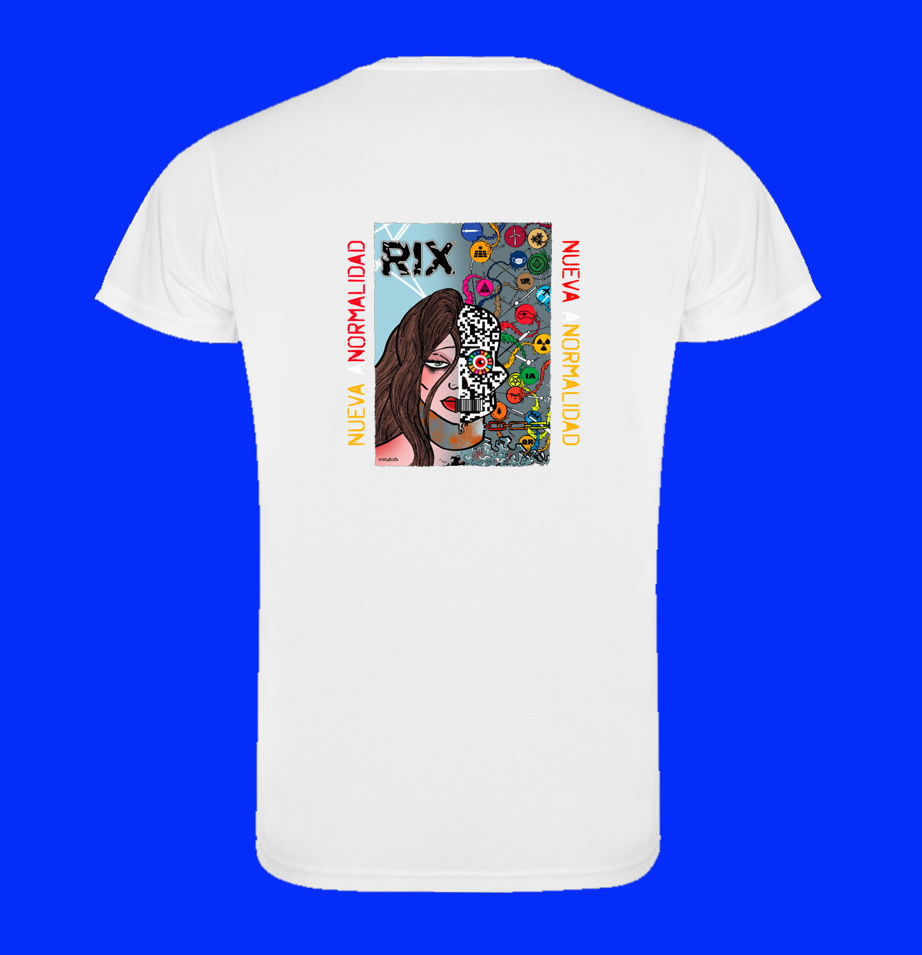 Camiseta Blanca Unisex detrás